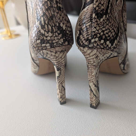 Vince Camuto Snake Print Heeled Boots - Picture 6 of 10